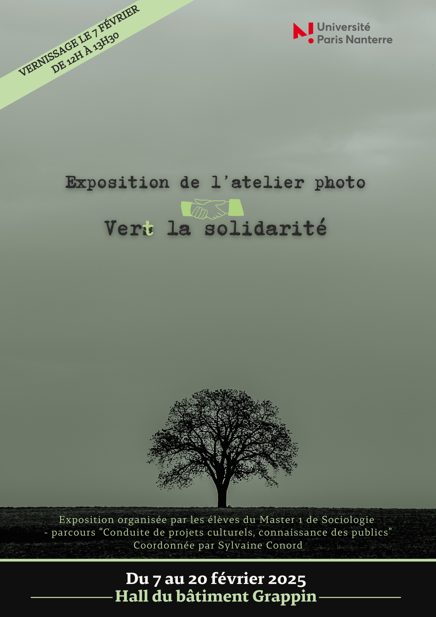 Affiche de l'exposition photographique Ver(t) la solidarité