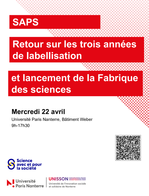 Affiche journée lancement de la Fabrique des sciences